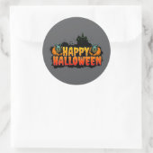 Haunted Halloween Ronde Sticker (Tas)