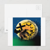 Haunted Halloween Scene Briefkaart (Voorkant / Achterkant)