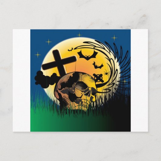 Haunted Halloween Scene Briefkaart (Voorkant)