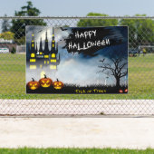 Haunted Halloween Scene Spandoek (Insitu)