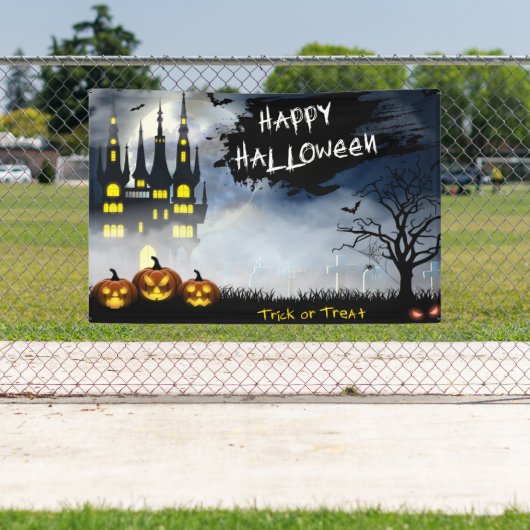Haunted Halloween Scene Spandoek (Insitu)