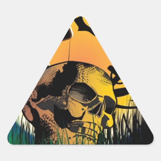 Haunted Halloween Scene Sticker (Voorkant)