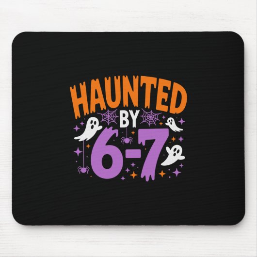 Haunted Halloween Skeleton Haunted Six Seven Numbe Muismat (Voorkant)