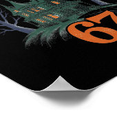 Haunted Halloween Skeleton Haunted Six Seven Numbe Poster (Hoek)