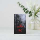 Haunted Halloween Sky Invitation Visitekaartje Informatiekaartje (Staand voorkant)