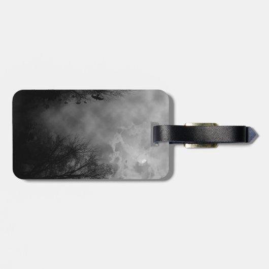 Haunted Halloween Sky met Ravens Bagagelabel (Achterkant horizontaal)