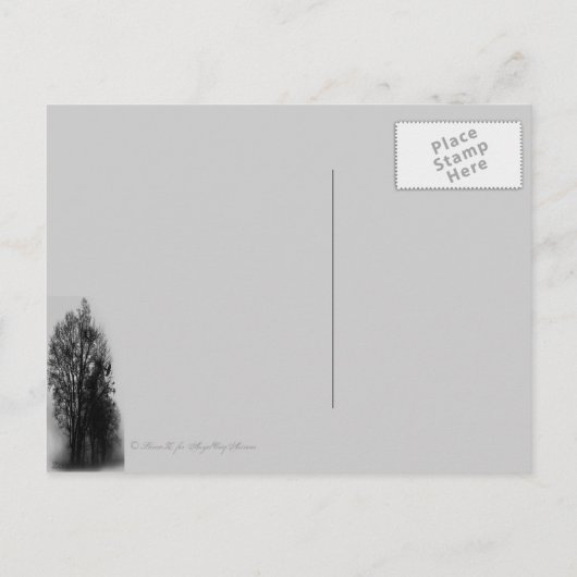 Haunted Halloween Sky met Ravens Briefkaart (Achterkant)