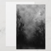 Haunted Halloween Sky met Ravens Briefpapier (Voorkant / Achterkant)