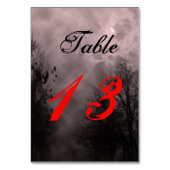 Haunted Halloween Sky Red Mist Custom Table Kaart (Voorkant)