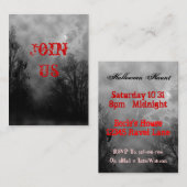Haunted Halloween Sky Small Invitation Kaart (Voorkant / Achterkant)