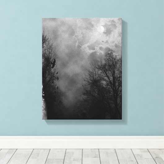 Haunted Halloween Sky Wrapped Canvas (Insitu (Houten vloer))