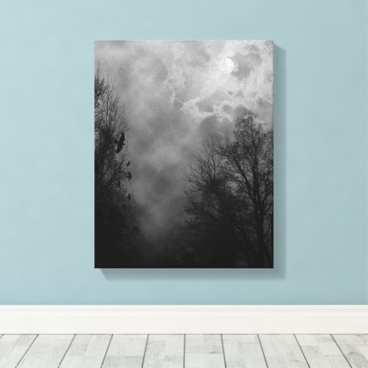 Haunted Halloween Sky Wrapped Canvas (Insitu (Houten vloer))