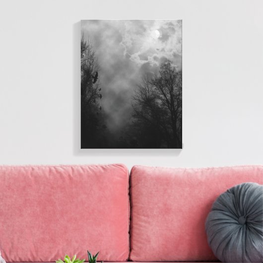 Haunted Halloween Sky Wrapped Canvas (Insitu (Woonkamer))