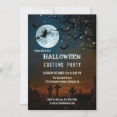 Haunted Halloween Sparking Lights Party Invite Kaart (Voorkant)