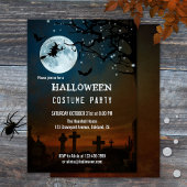 Haunted Halloween Sparking Lights Party Invite Kaart
