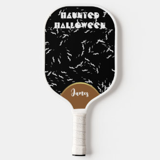 Haunted Halloween Spooky Black vlekt gothic Dark Pickleball Paddle