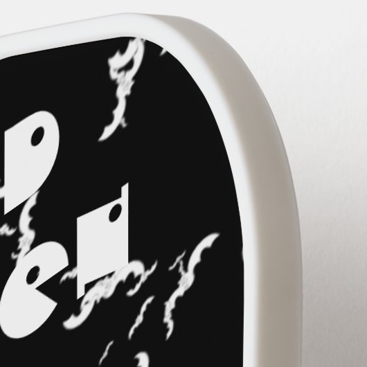 Haunted Halloween Spooky Black vlekt gothic Dark Pickleball Paddle (Links Detail)