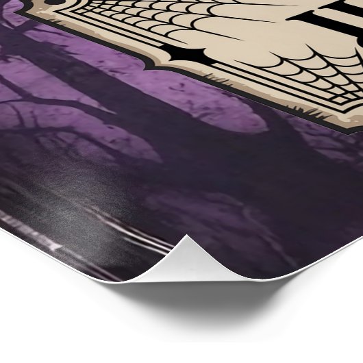 Haunted Halloween tekenen Perfect Poster (Hoek)