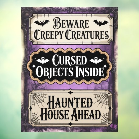 Haunted Halloween tekenen Raamsticker (Vel 3)