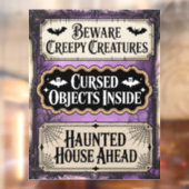 Haunted Halloween tekenen Raamsticker (Vel 2)