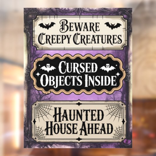 Haunted Halloween tekenen Raamsticker (Vel 2)