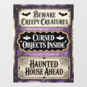 Haunted Halloween tekenen Raamsticker (Vel)