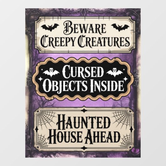 Haunted Halloween tekenen Raamsticker (Vel)