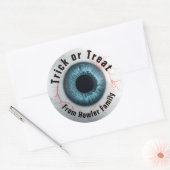 👁️Haunted Halloween Trick or treat Ronde Sticker (Envelop)