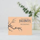 Haunted Halloween Wedding Briefkaart (Staand voorkant)