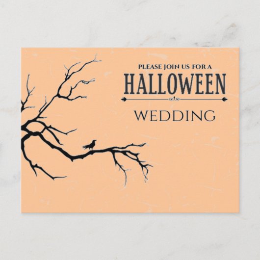 Haunted Halloween Wedding Briefkaart (Voorkant)