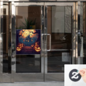 Haunted Halloween Window Cling Raamsticker (Kantoordeur)