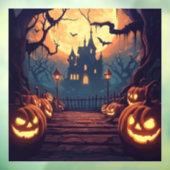 Haunted Halloween Window Cling Raamsticker (Vel 3)