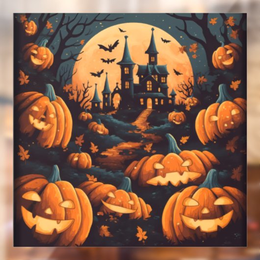 Haunted Halloween Window Cling Raamsticker (Vel 2)