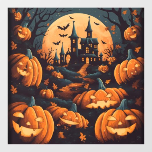 Haunted Halloween Window Cling Raamsticker (Vel)
