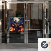 Haunted Halloween Window Cling Raamsticker (Kantoordeur)
