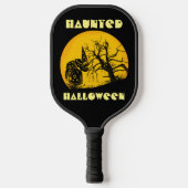 Haunted Halloween Wyed Witch Full Moon Dead Tree Pickleball Paddle (Voorkant)