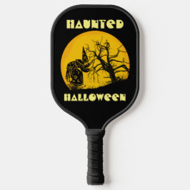 Haunted Halloween Wyed Witch Full Moon Dead Tree Pickleball Paddle