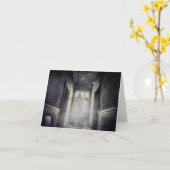 Haunted Hallway Halloween Kaart (Gele Bloem)