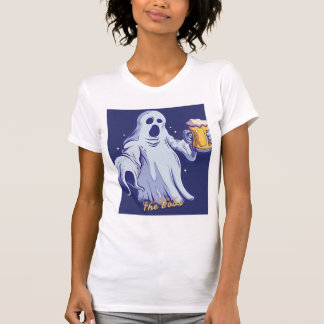 Haunted Happy Hour – Retro Ghost Beer Design T-shirt