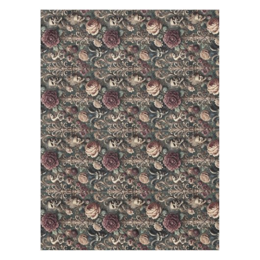 Haunted Harmonics – Gothic Large Pattern Tafelkleed (Voorkant)