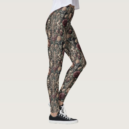 Haunted Harmonics - Gotisch Victoriaans Delirium Leggings (Rechts)