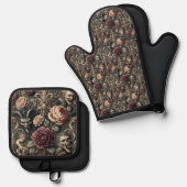Haunted Harmonics - Gotisch Victoriaans Ovenwant & Pannenlap Set (Voorkant / Achterkant)