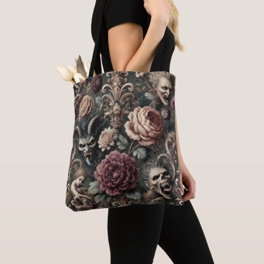 Haunted Harmonics - Gotisch Victoriaans Tote Bag (Dichtbij)