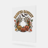 Haunted Harvest Retro Halloween Pumpkin Acryl Bord (Hoek)