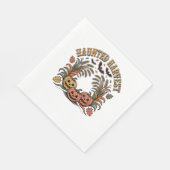 Haunted Harvest Retro Halloween Pumpkin Servet (Hoek)