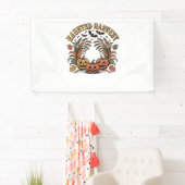 Haunted Harvest Retro Halloween Pumpkin Spandoek (Insitu)