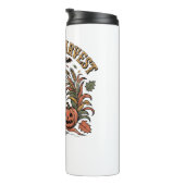 Haunted Harvest Retro Halloween Pumpkin Thermosbeker (Geroteerd rechts)