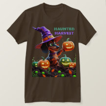 Haunted Harvest – Witchy Dachshund Halloween Garde