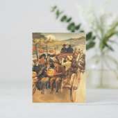 Haunted Hayride Jack O' Lantern Pumpkin Moon Briefkaart (Staand voorkant)