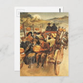 Haunted Hayride Jack O' Lantern Pumpkin Moon Briefkaart (Voorkant / Achterkant)